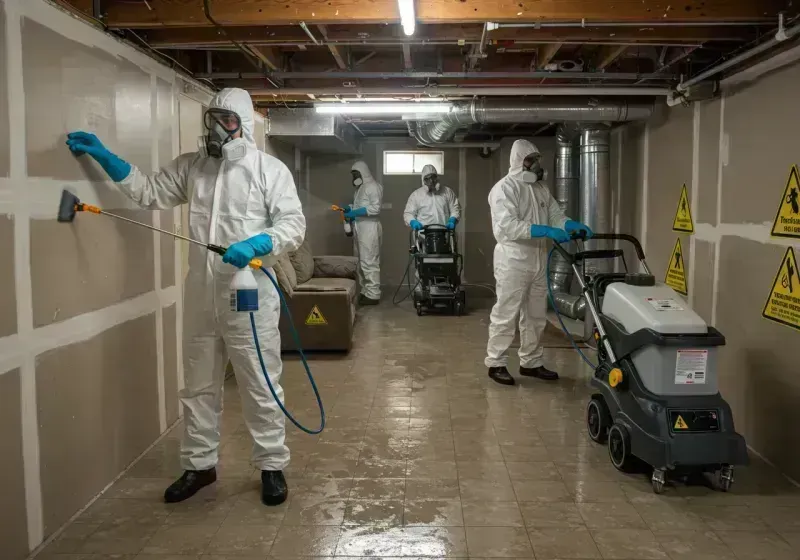 Basement Moisture Removal and Structural Drying process in Orofino, ID